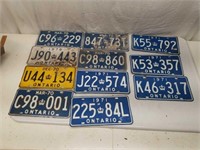 1970 & 1971 Ontario License Plates