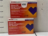 2 Boxes of 24 ct. Non-Drowsy Sinus PE Head Conges