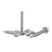 #14 x 3/4" Sheet Metal Tek Screw Hex 50 pcs