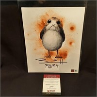 Porg Sketch Signed by Puppeteer Brian Herring