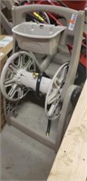Rolling hose reel for lawn and garden