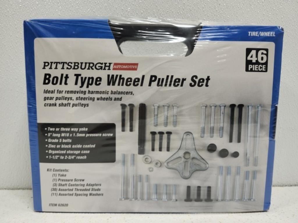 Pittsburgh Bolt Type Wheel Puller Set Unopened