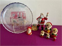 Santa Clause Lenox, Nesting Doll, Bell, Platter