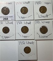 (7) Lincoln Wheat Cents