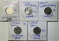 (5) 2004-D Westward Journey Nickels