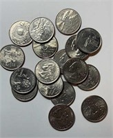 (17) State Quarters Proof and UNC