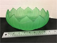 Antique Frosted Green Bowl