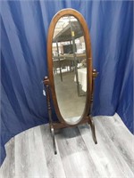 Vtg Full Length Wood Vanity Mirror