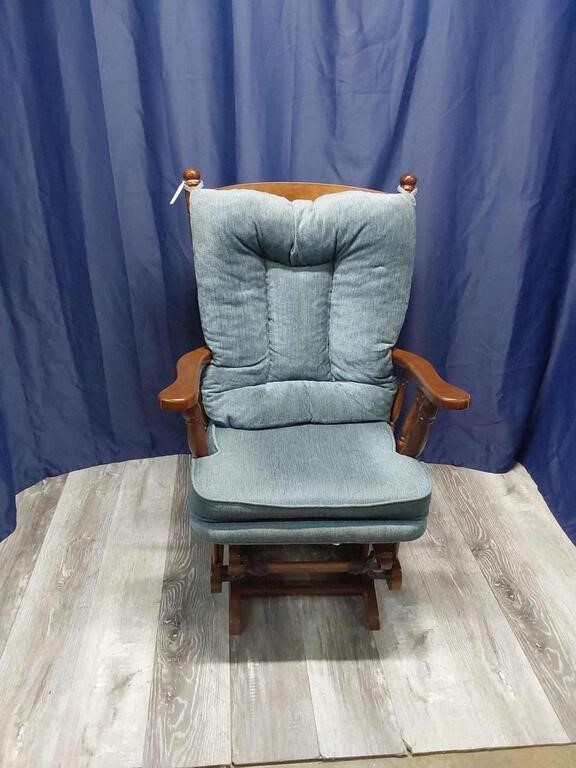 The Chair Company Glider/Blue Cushion
