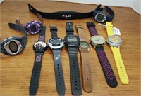 Lot of 10 plastic band watches