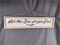 Rustic "Let the Sea Set You Free" Wall Decor