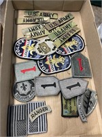 Flat of military patches