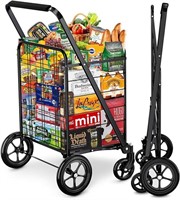 ULN-Shopping Cart, Upgrade Dense Grid Bottom Foldi