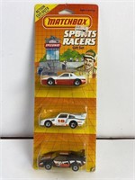 Vintage Matchbox 3 pack Sports Racers Mint on Card