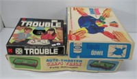 (3) Vintage games including Hands Down, Trouble,