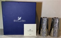 Swarovski crystal candleholders w/ box