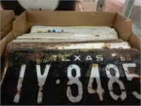 GROUP OF ASSTD TEXAS LICENSE PLATES FROM 1960'S &