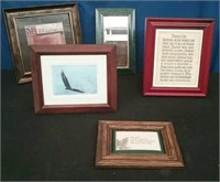 Box-Framed Eagle Picture, Small Mirror, &