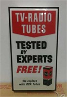RCA radio and TV tube lighted sign