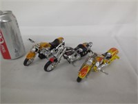 (3) Die Cast Motorcycles