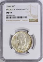 1946 Booker T. Washington Half Dollar NGC MS-67