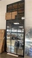 Black Window Panel Leaner Mirror 65lbs