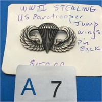 WWIII Sterling Paratrooper Jump Wings