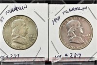 (2) Franklin Half Dollars: