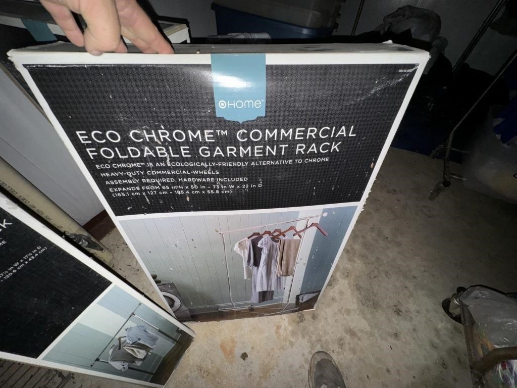 ECO CHROME COMMERCIAL FOLDABLE GARMENT RACK