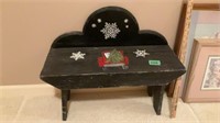 Small wooden painted bench
