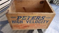 Antique wooden box Peters High Velocity Shot Dupon