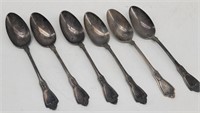 (6)Antique Gorham Sterling Silver Tea Spoons w...