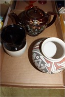 Indian Pot, Brown Teapot & Pitcher