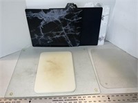 Glass hot plate cutting boards placemats