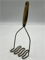 Vintage Potato Masher with wooden handle