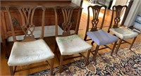 4 matching Chippendale dining chairs by Virginia