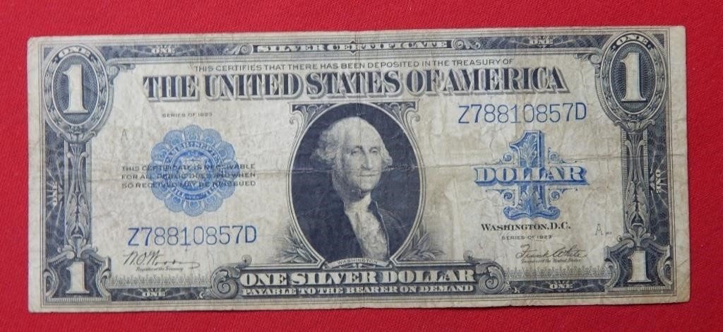 1923 $1 Silver Certificate Large Size Funny Back