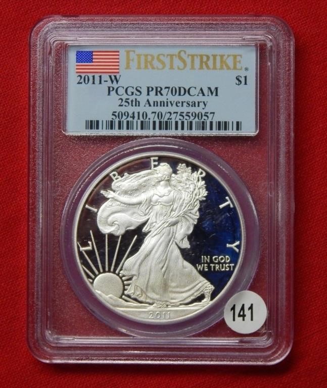 2011 W American Eagle PCGS PR70DCAM 1 Oz Silver