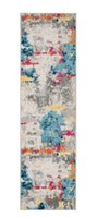 Abstract Galaxy Design Rug, Multicolor, 2X7 Ft