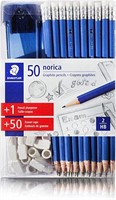 *Set - 50 Pencil, 50 Eraser Caps & 1Sharpener*
