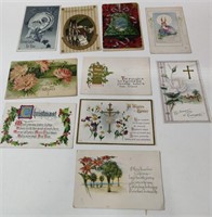 12 ANTIQUE POSTCARDS