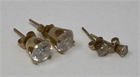 14K and 10K Gold Stud Earrings