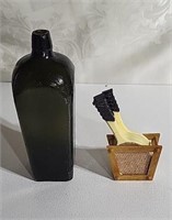 Bottle and coasters