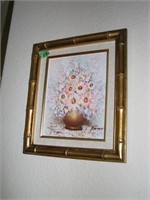 Gold Framed floral picture