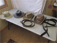 hats incl:leather,belts & material