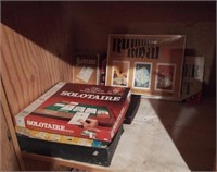 Vintage games including scrabble, Yahtzee and