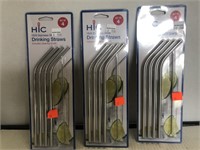 3 Packs of 4 ct. Stainless Steel Straws