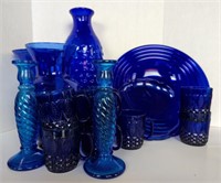 Royal Cobalt Blue Inc, Tumbler & Vases (8"T-16"T)
