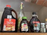 UNOPENED HONEY, SYRUP, MINI JARS