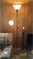 Floor lamp and rod holder